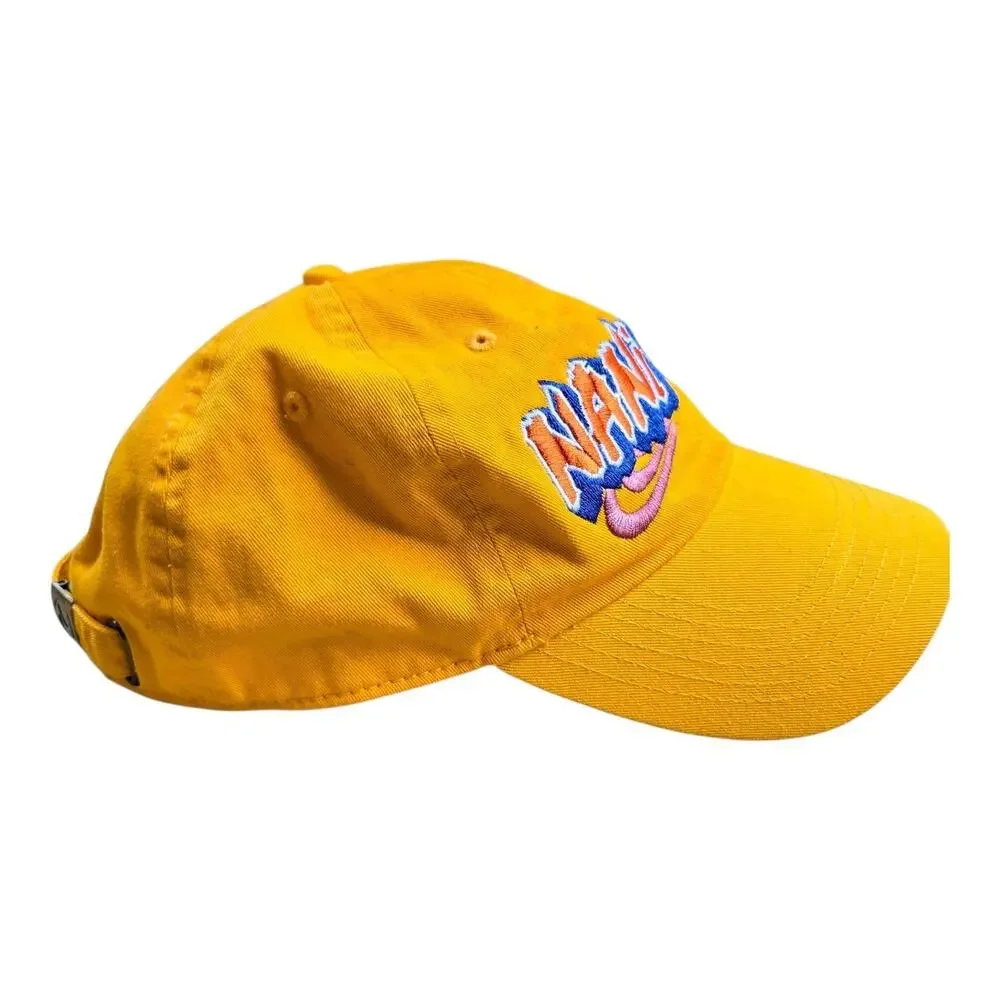 Newhattan NANI-TF Yellow Baseball Cap Hat Embroidered Anime Meme Streetwear HTF